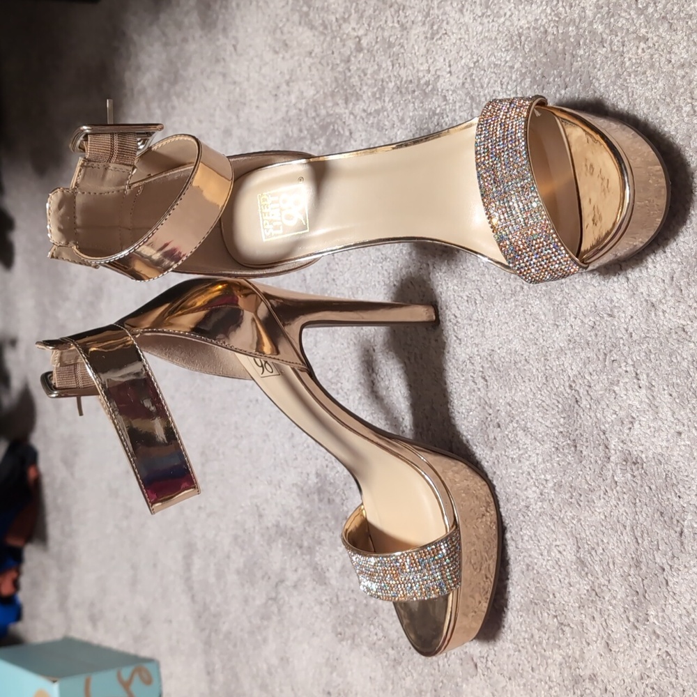 Rose Gold Chrome Heels